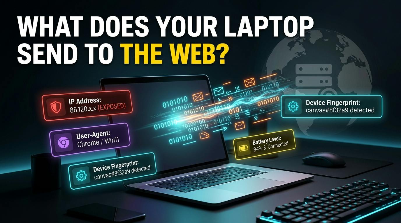 what my laptop sends to browser site