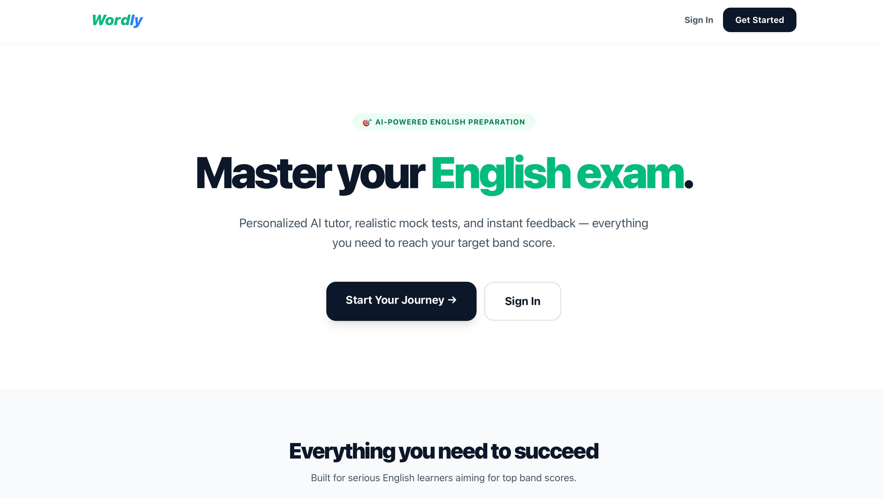 Wordly — AI-Powered IELTS Prep