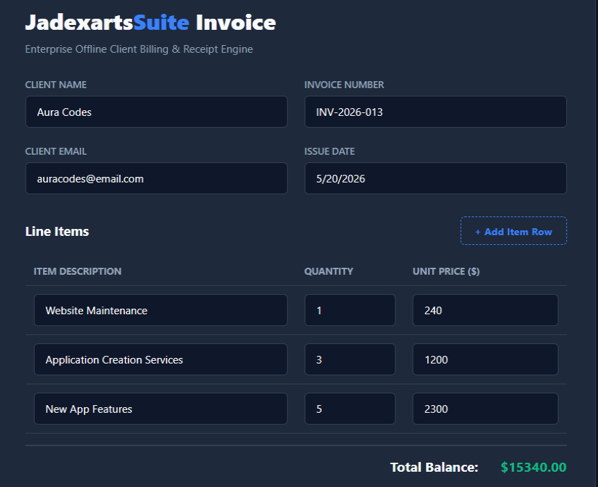Jadexarts Suite Invoice Pro