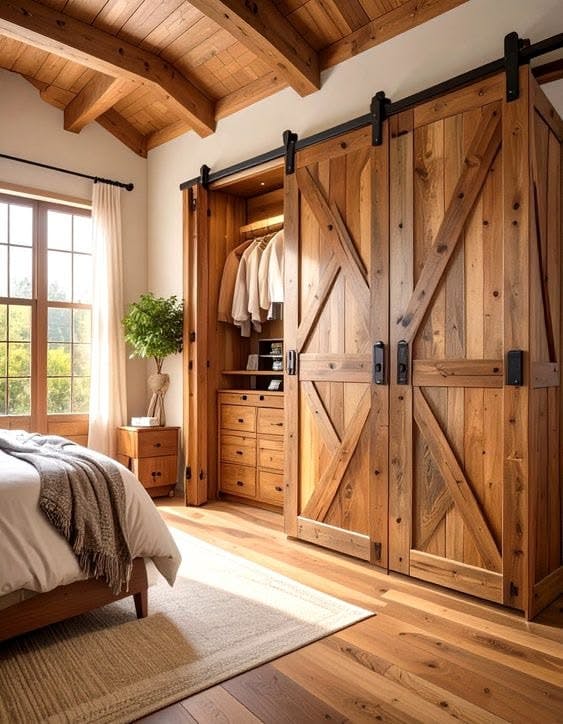 Sliding Barn Door for Bedroom Closets