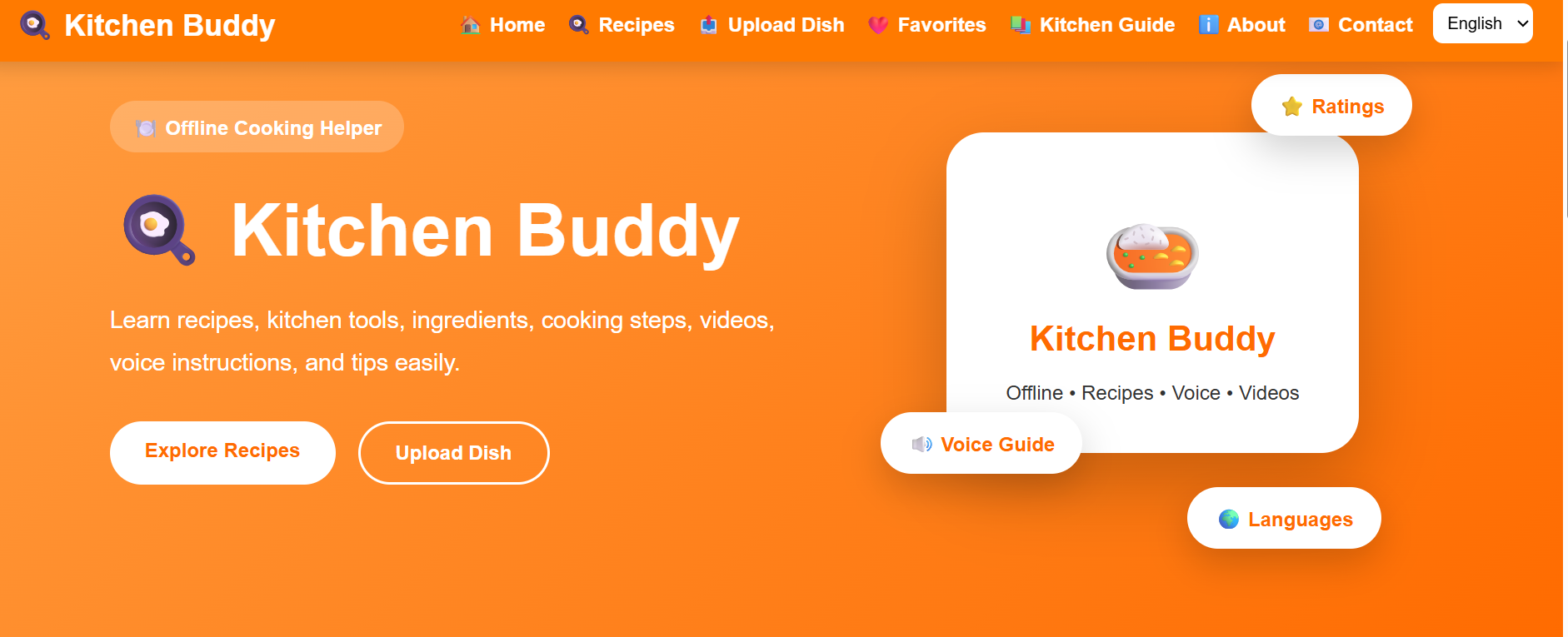 Kitchen Buddy – Offline Recipe Guide