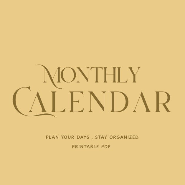 Monthly Calendar