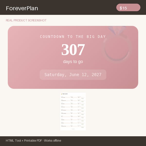 ForeverPlan — Wedding Budget Planner