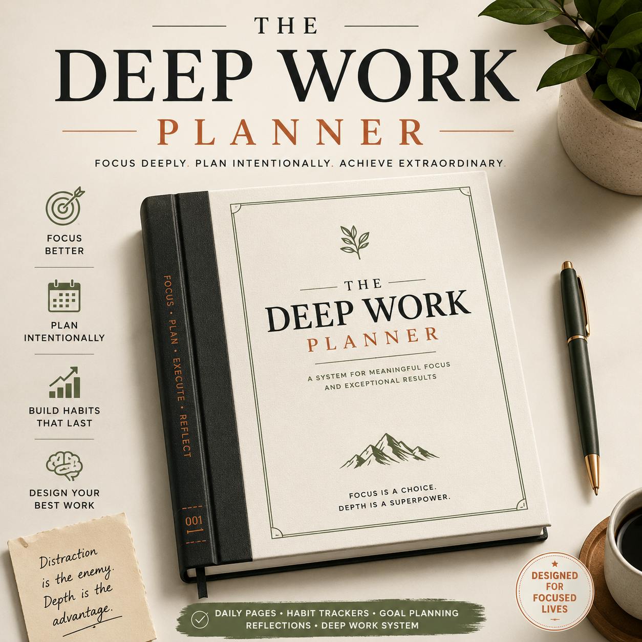 The Deep Work Planner | Stay Focused