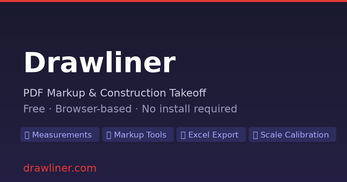 Free PDF markup & construction takeoff 