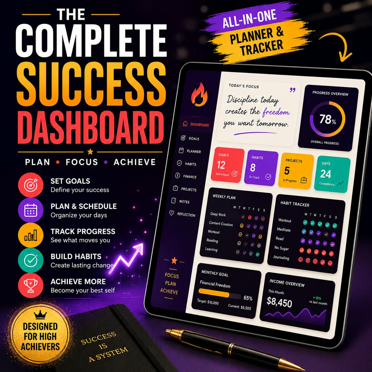 The Complete Success Dashboard for Notion