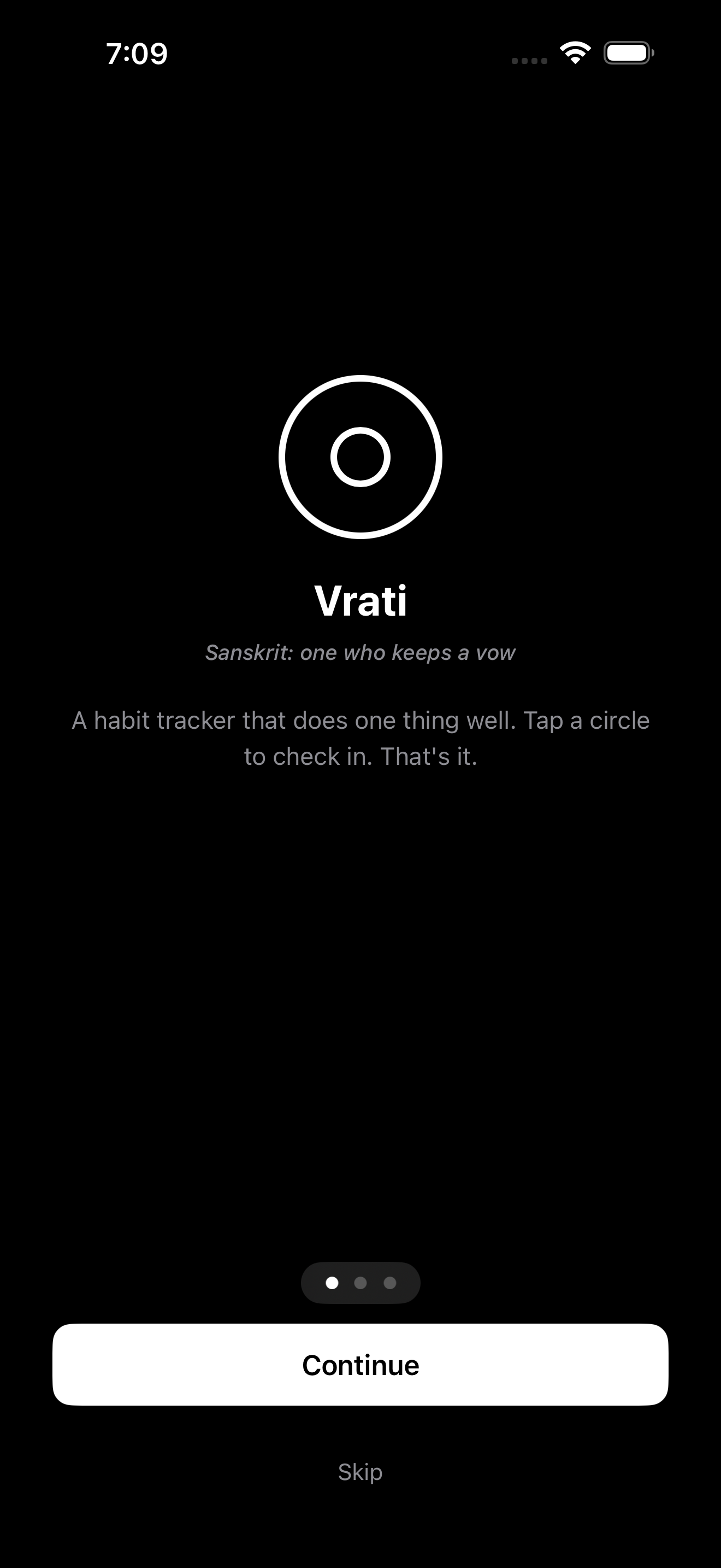 Vrati - A Simple Habit Tracker