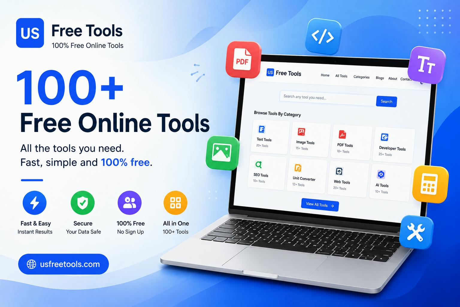 USFreeTools — 100+ Free Online Tools