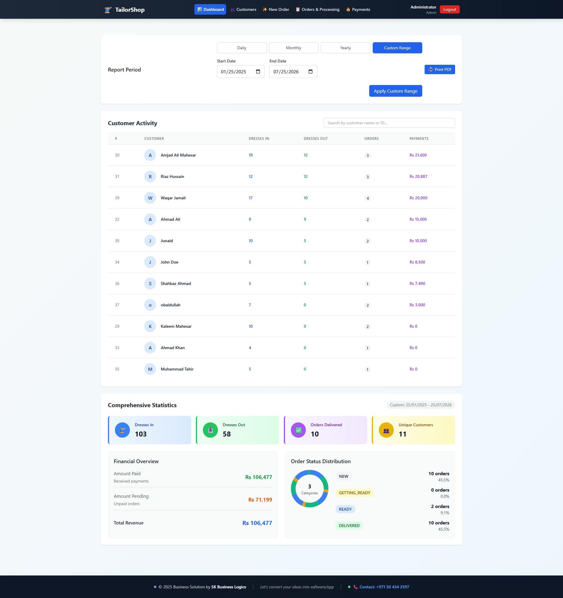 Tailor App by SK Business Logics