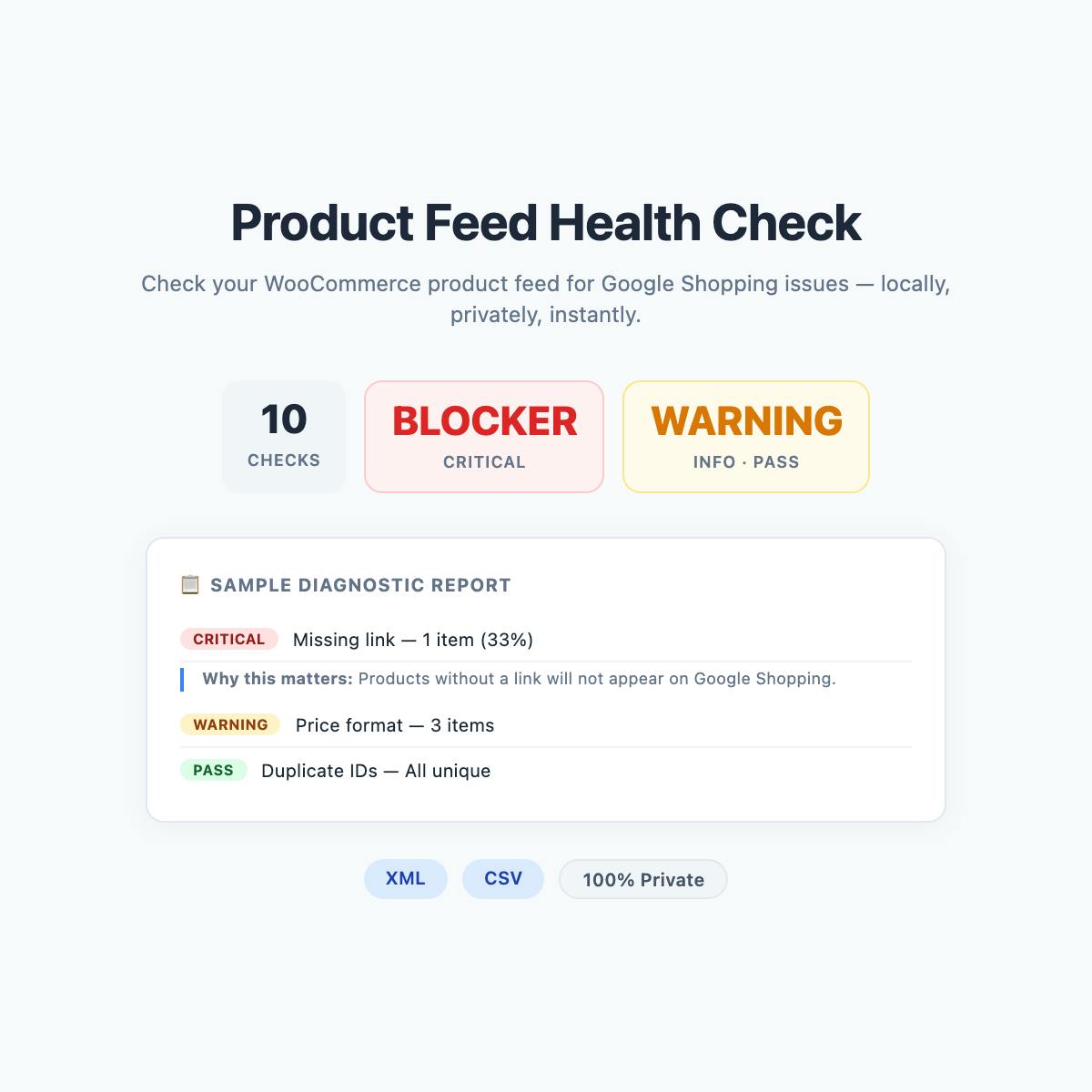 Product Feed Health Check