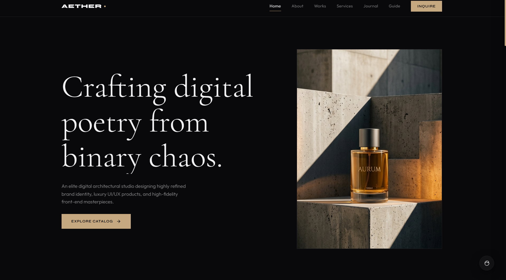 AETHER —Ultra Luxury Portfolio Template