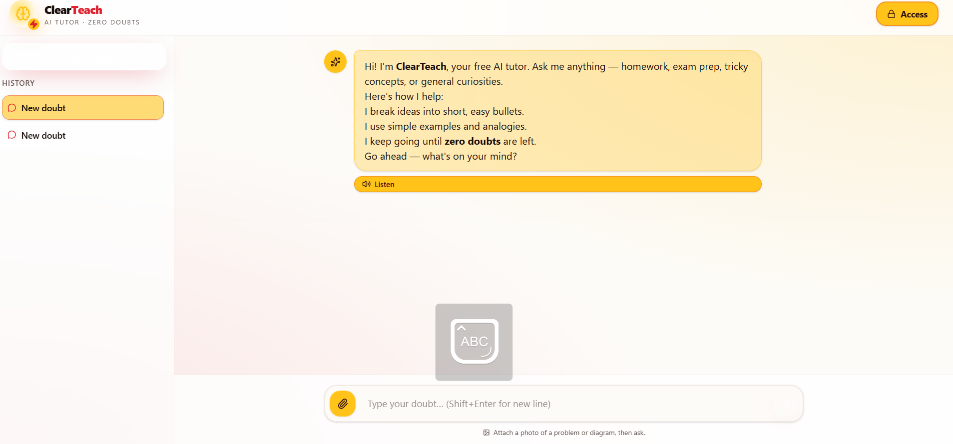 CLEAR TEACH AI TUTOR
