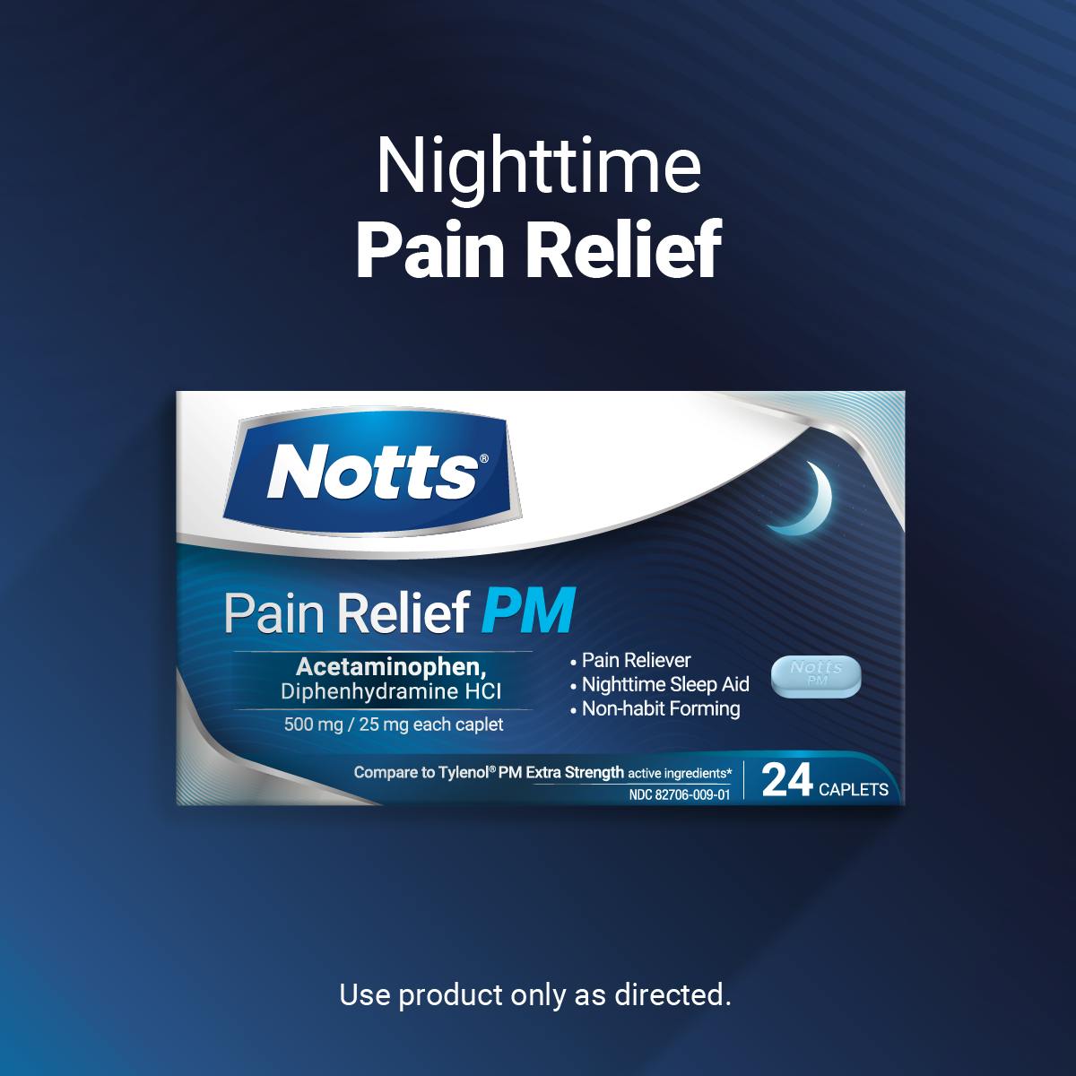 NOTTS Pain Relief PM 50 Caplets