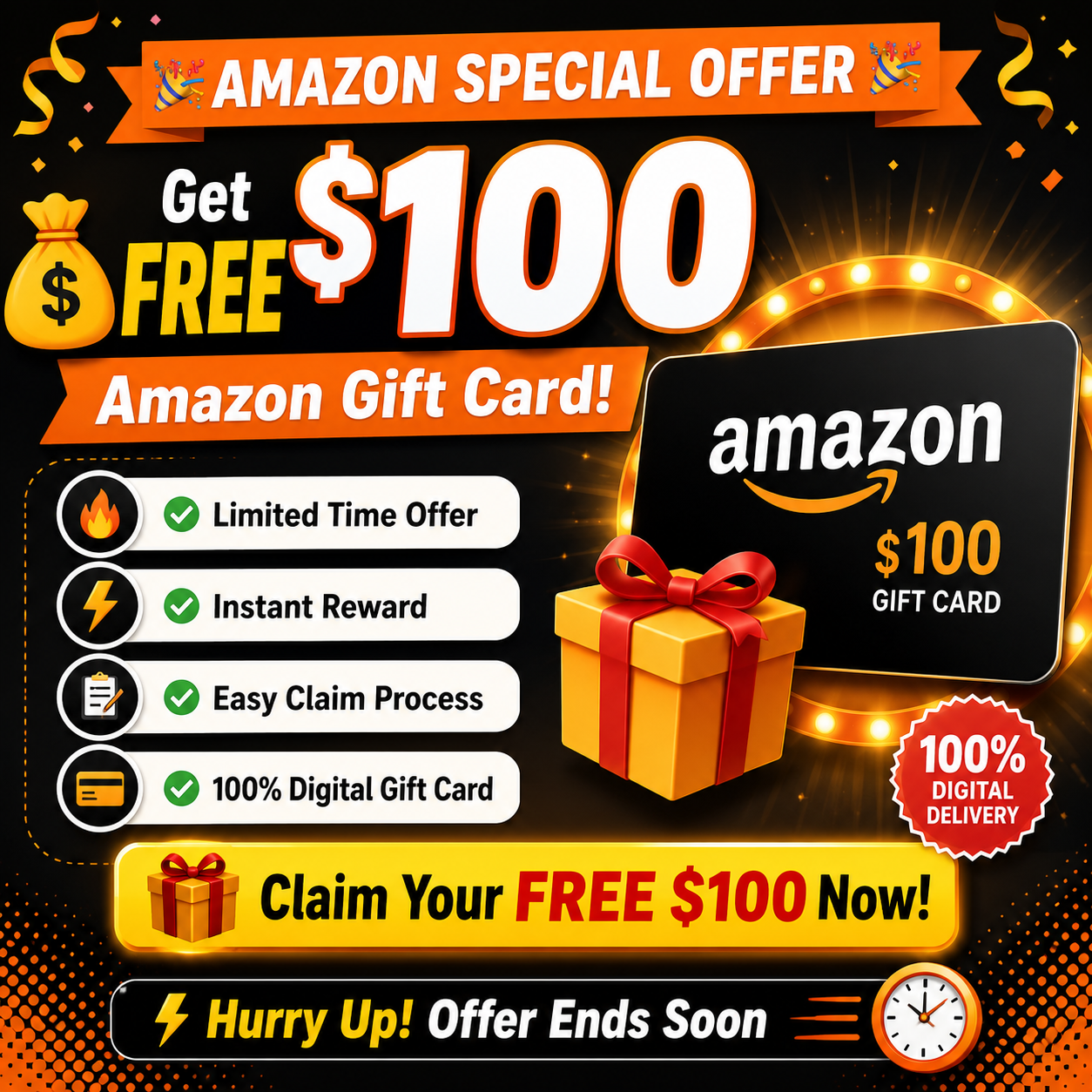Get Your FREE $100 Amazon Gift Card
