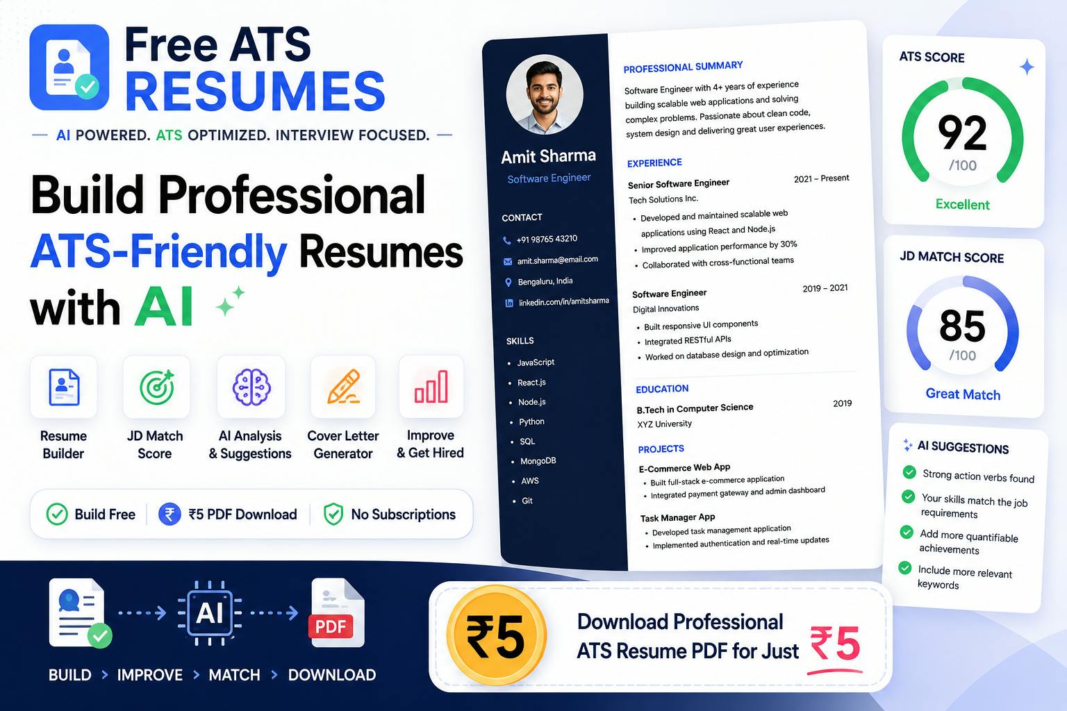 Free ATS Resumes screenshot
