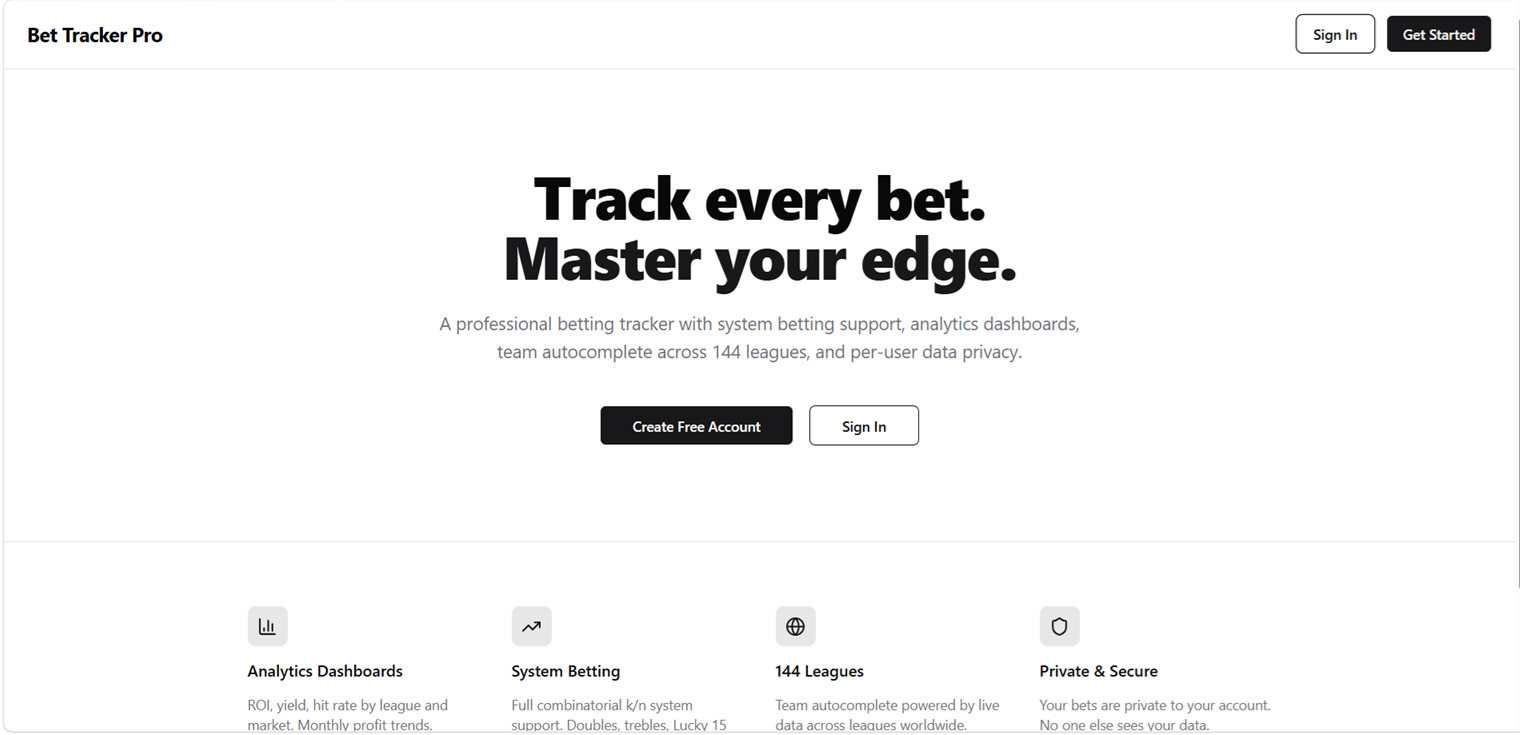Bet Tracker Pro