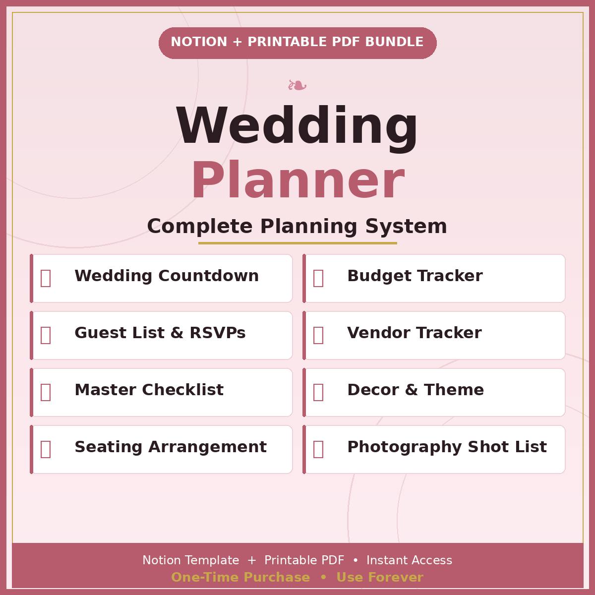 Wedding Notion Template