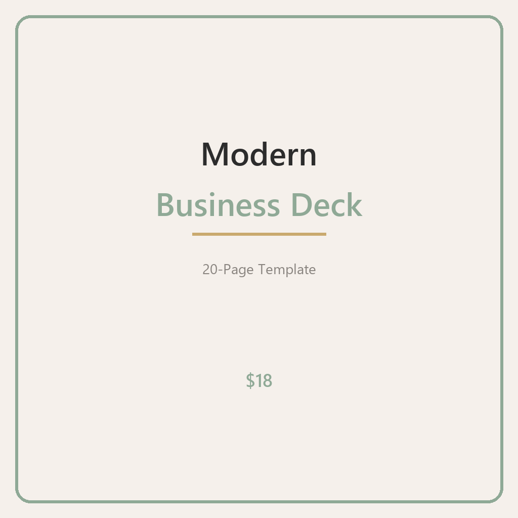 Modern Business Deck