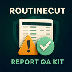 RoutineCut Marketing Report QA Kit