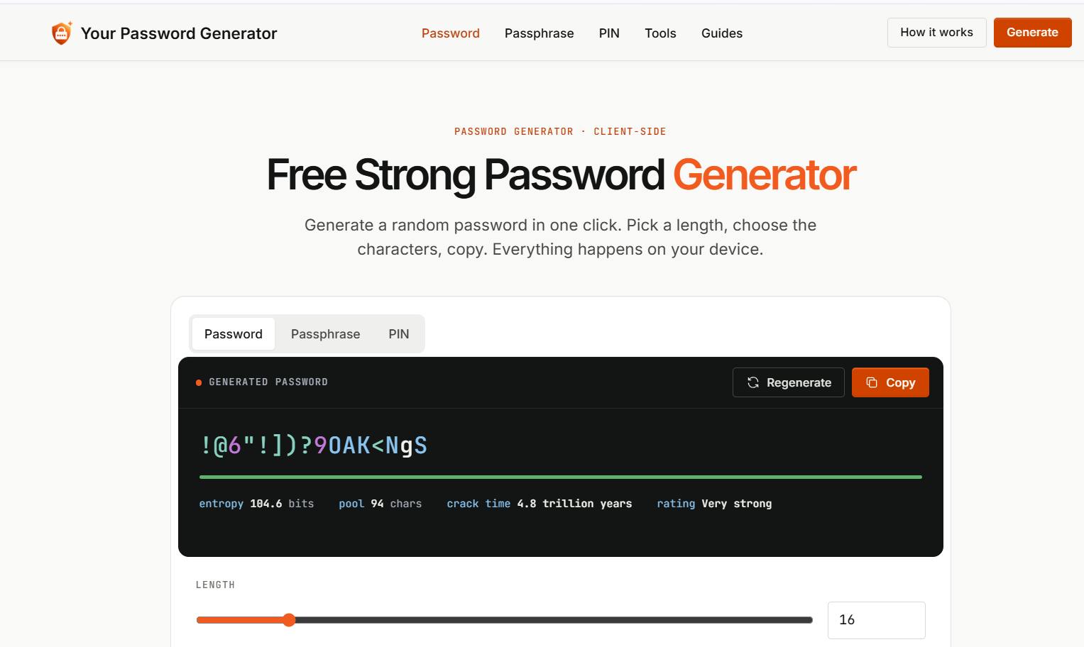 Your Password Generator