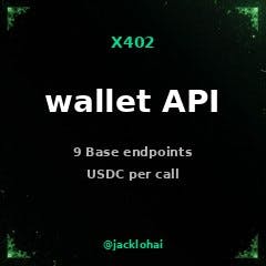 x402 wallet API