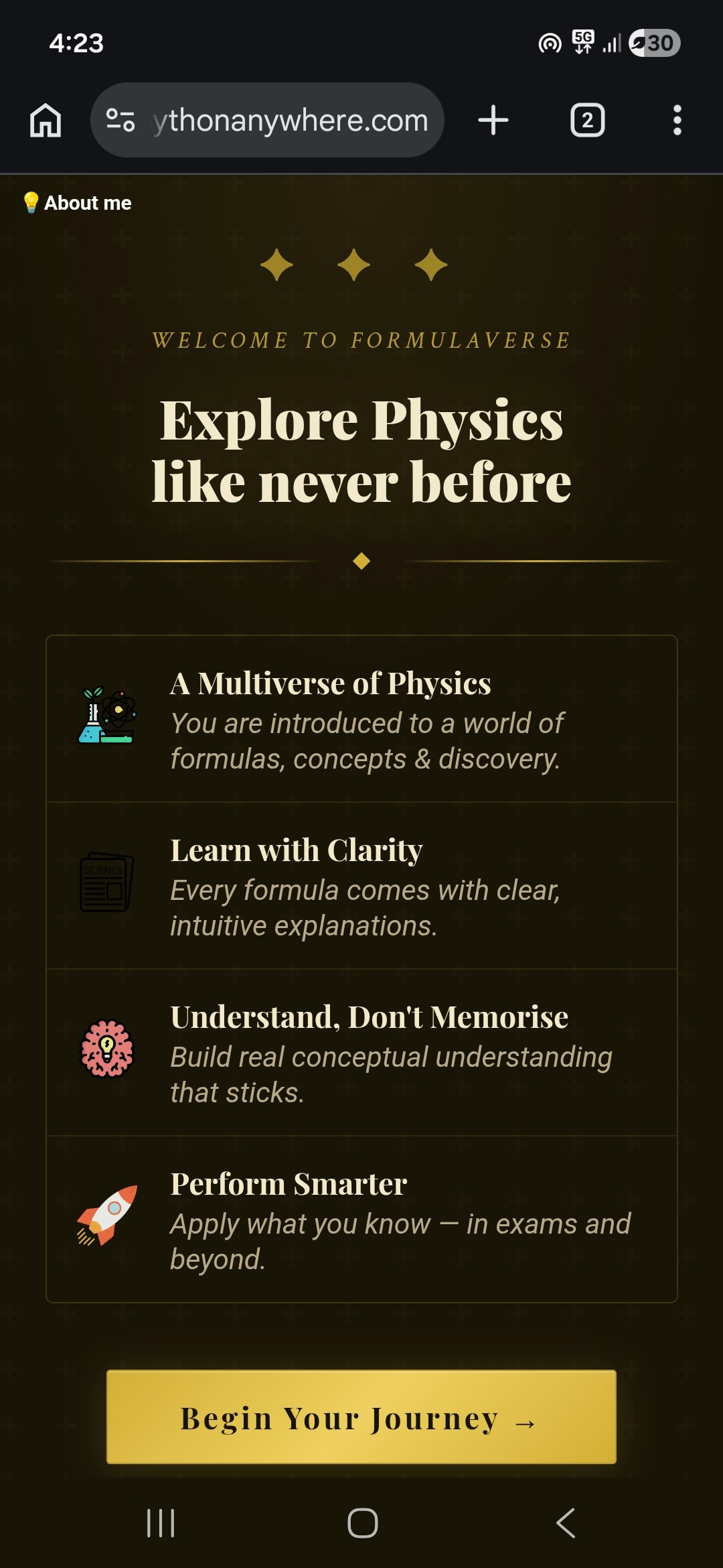 FormulaVerse — Explore Physics