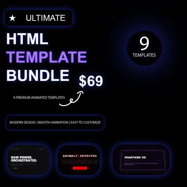 Ultimate Animated HTML Template Bundle