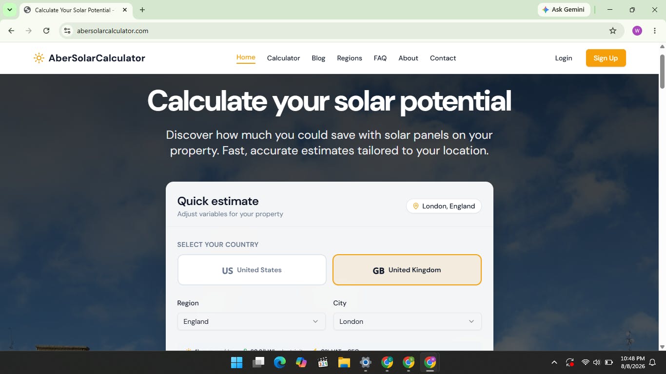 AberSolarCalculator