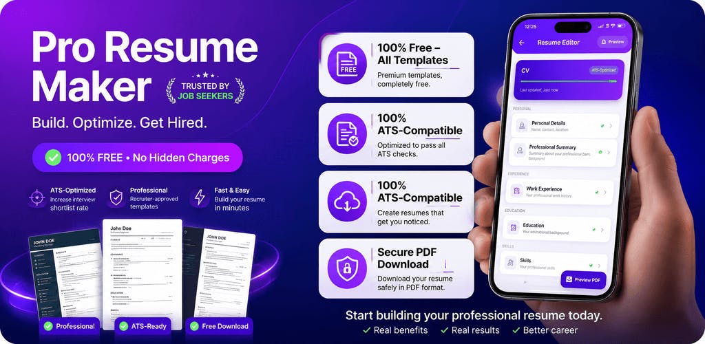 Pro Resume Maker & CV Builder