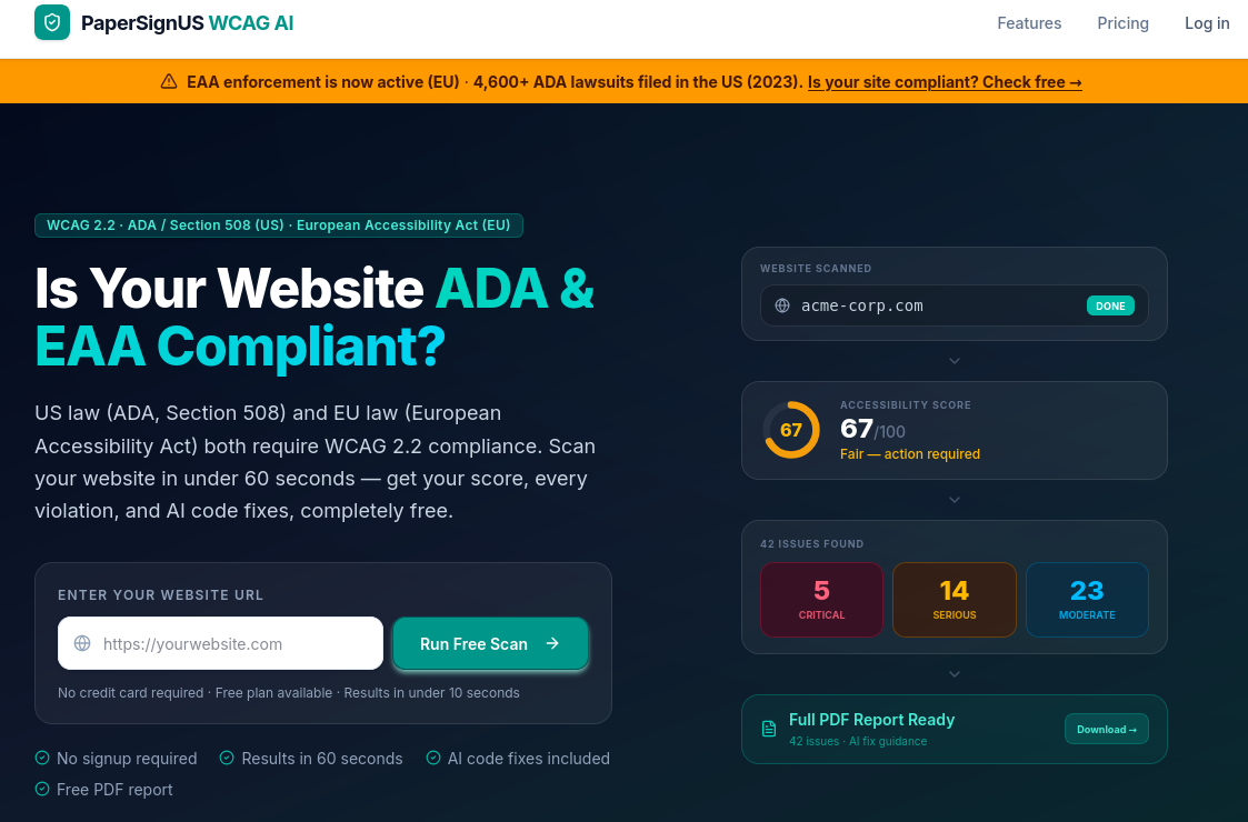 ADA & EAA Compliance