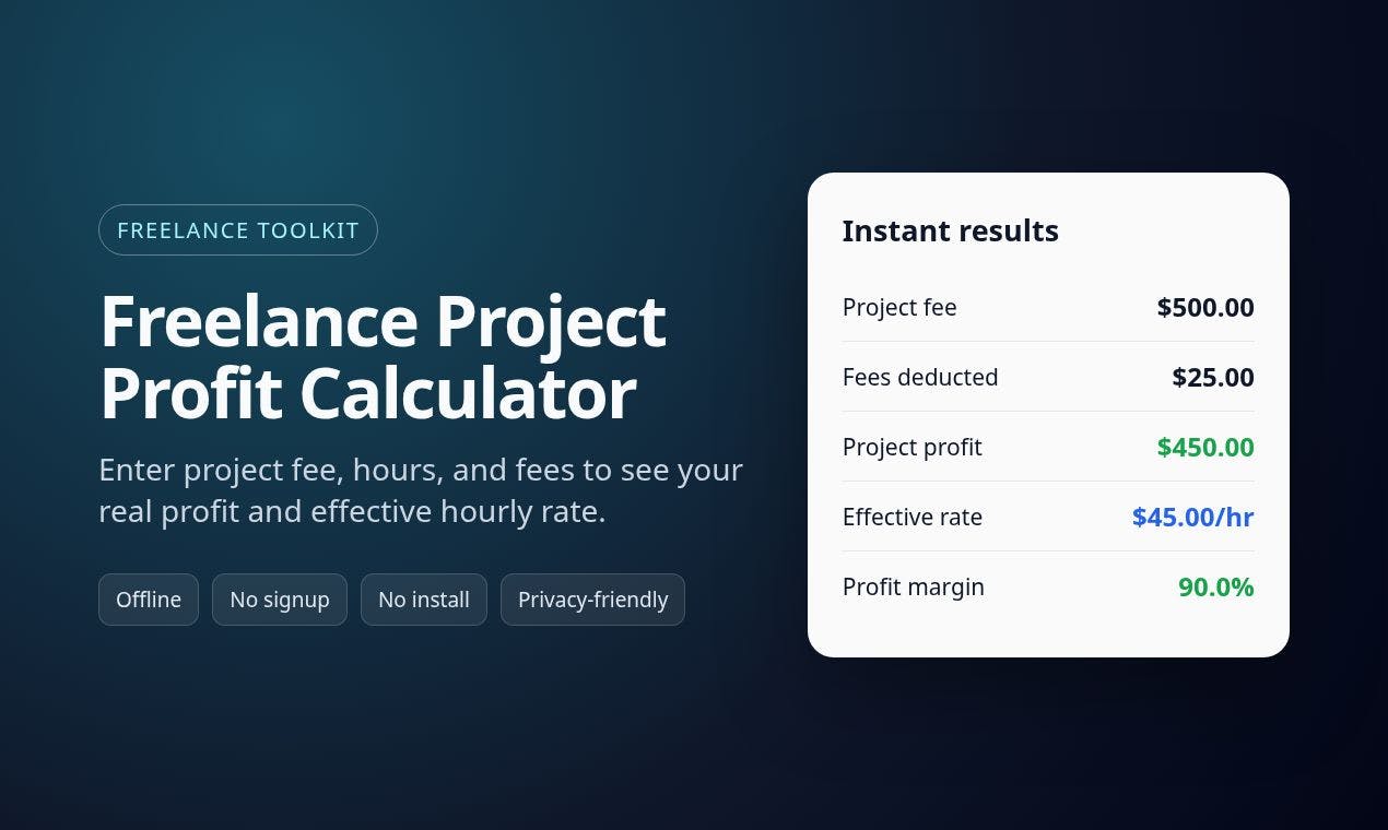Freelance Project Profit Calculator
