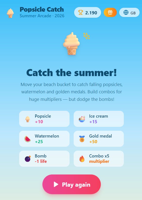Popsicle Catch – Summer Arcade 2026