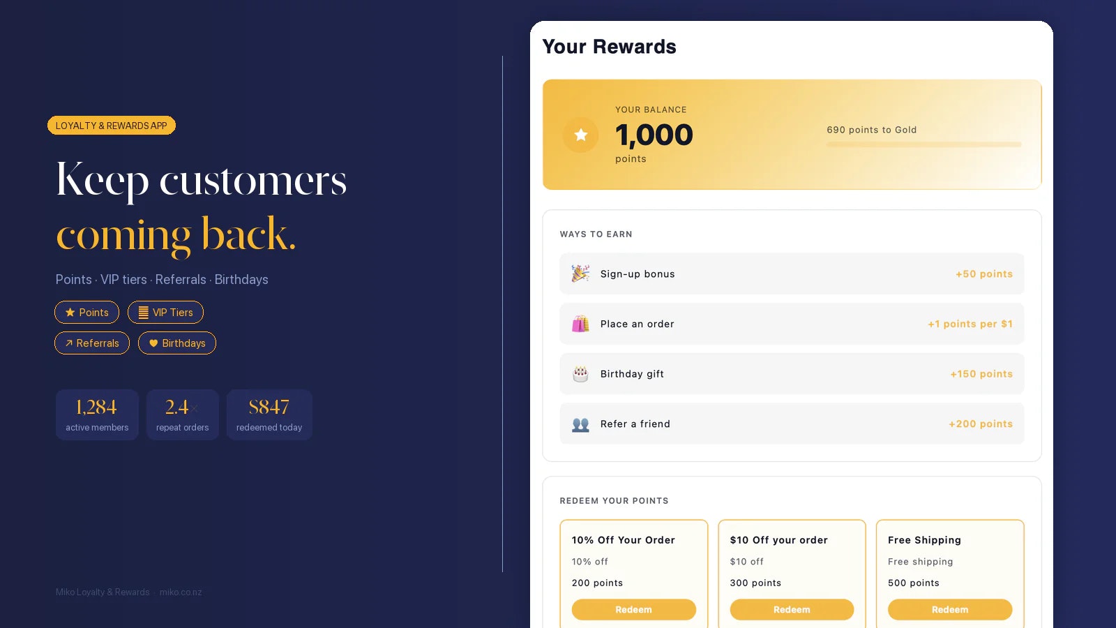 Miko Loyalty & Rewards