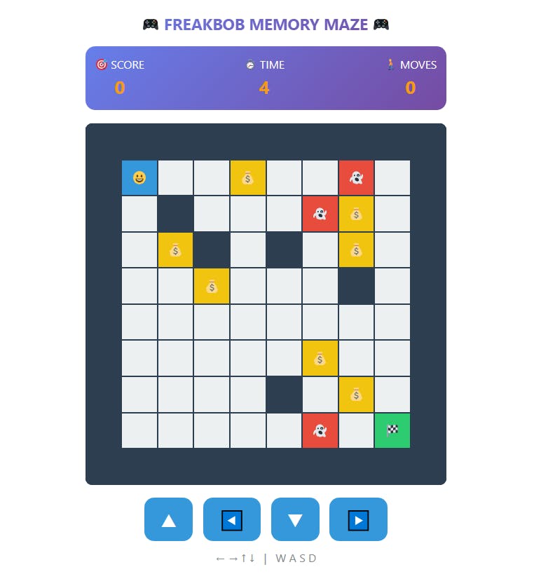 Freakbob Memory Maze Game