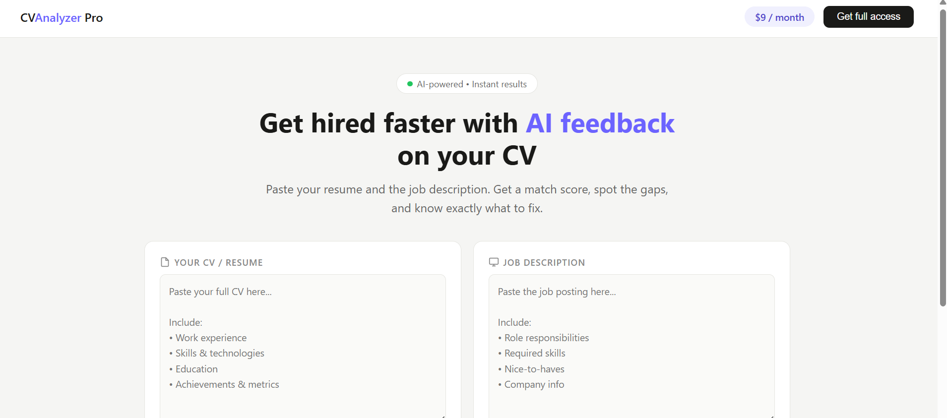 CV Analyzer Pro