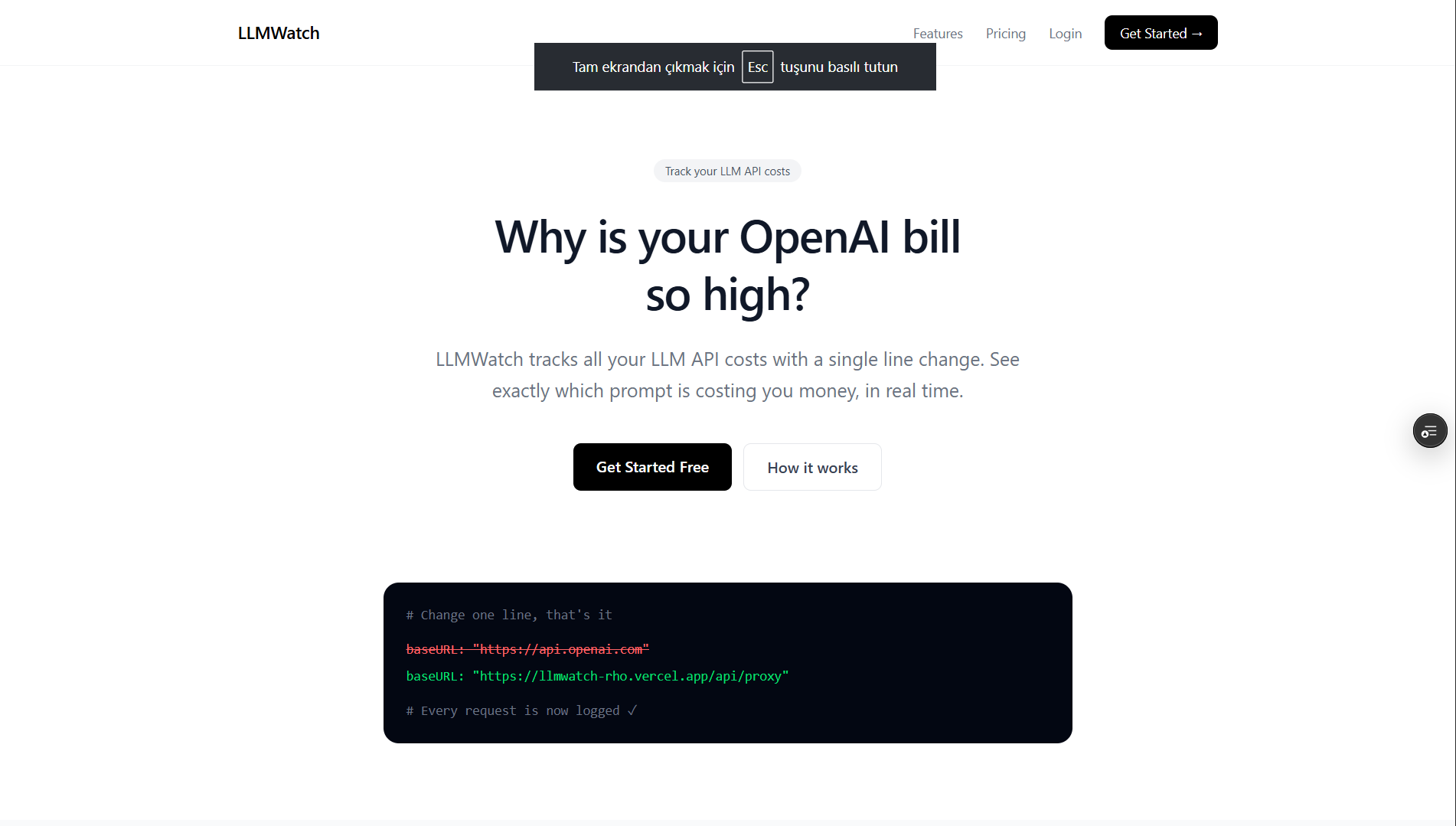 LLMWatch screenshot