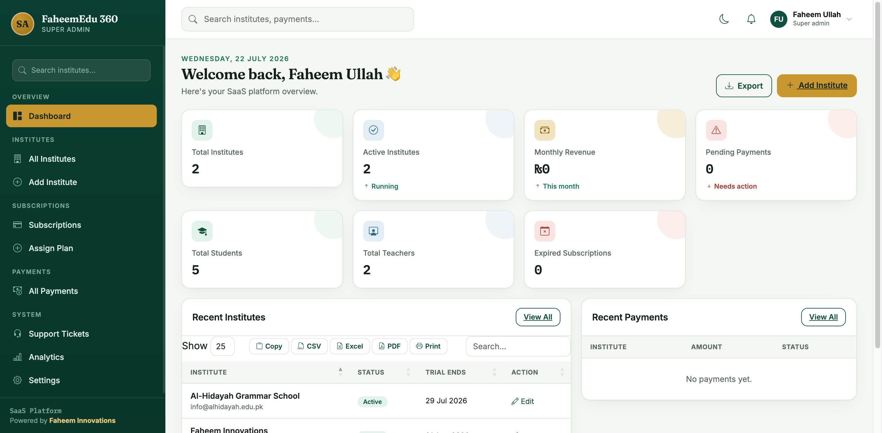 Login — FaheemEdu 360