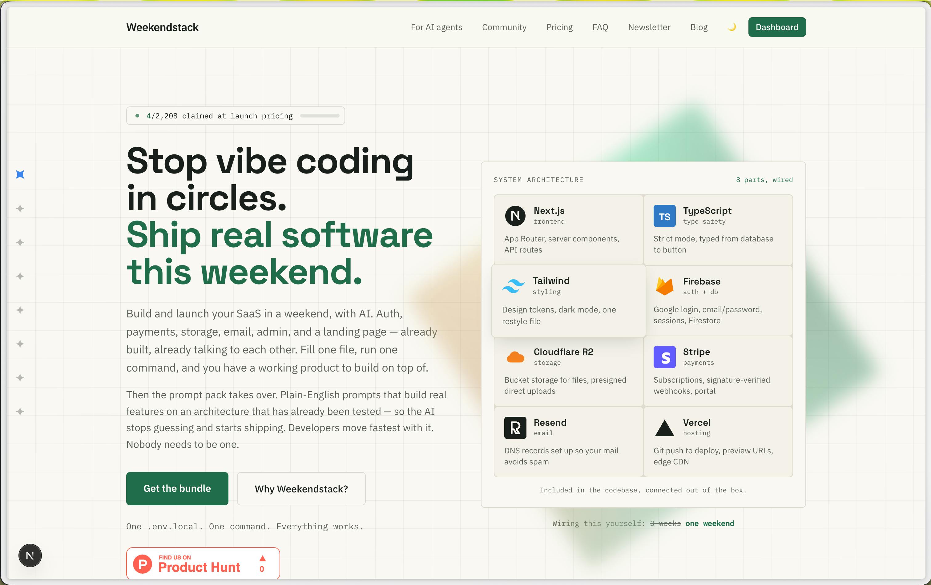 Weekendstack screenshot