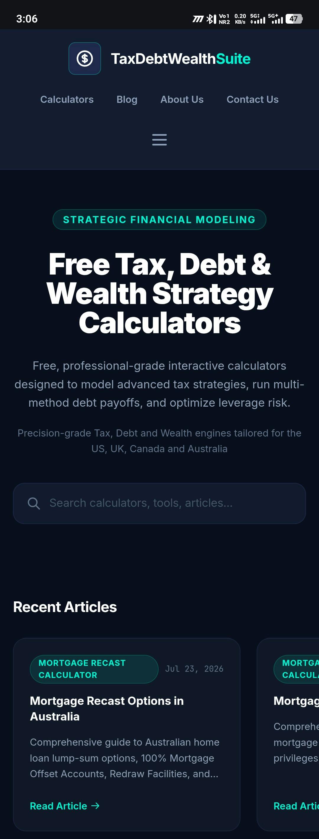 TaxDebtWealthSuite — Free Financial Tool