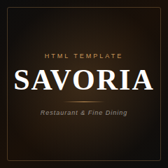 Savoria — Restaurant HTML Template