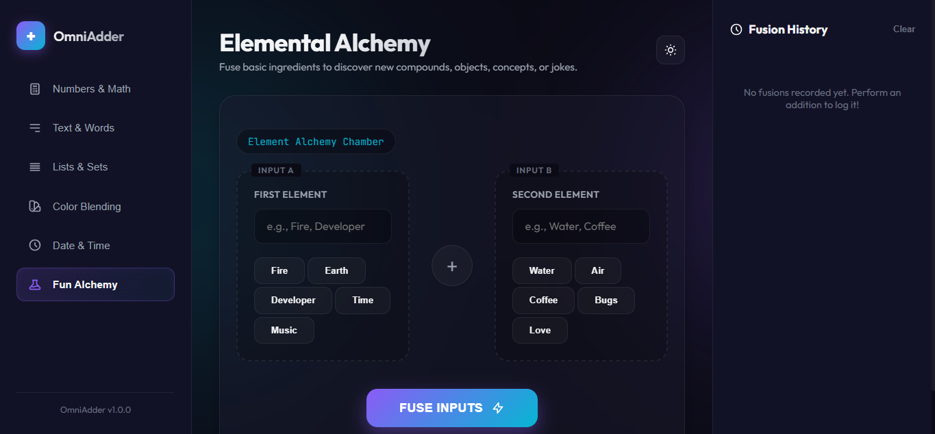 OmniAdder—The Universal  Fusion Engine