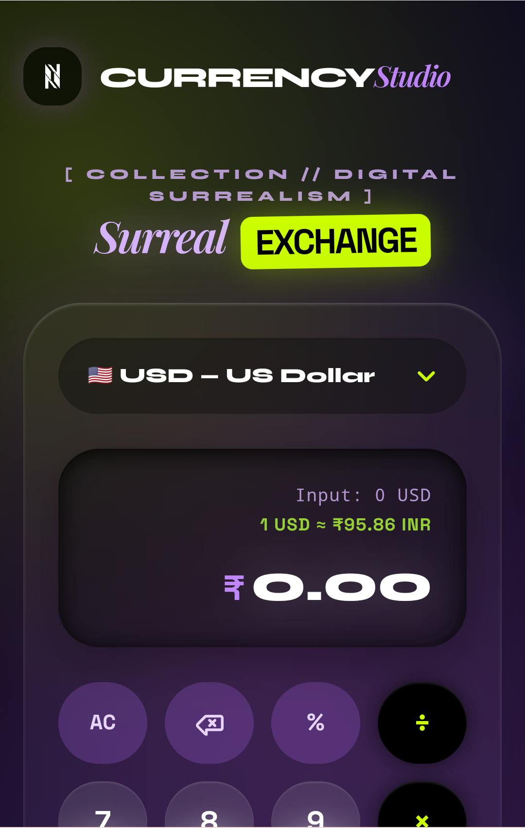 Currency calculator