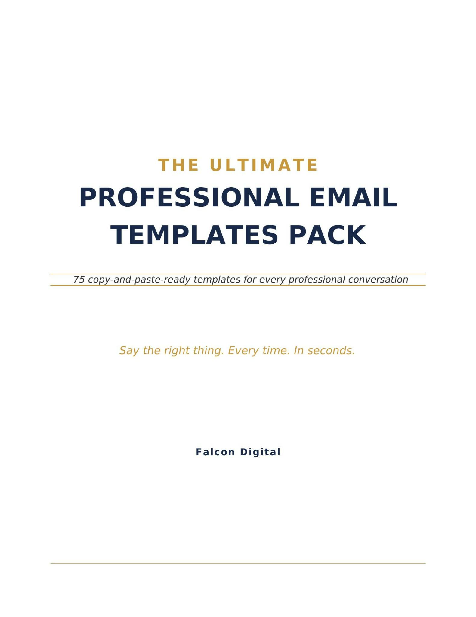 Professional Email Templates