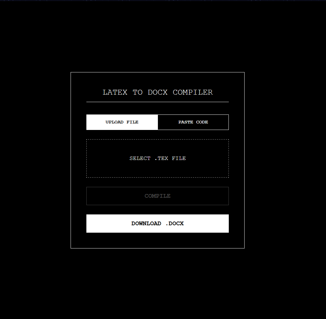 LaTeX to DOCX Compiler